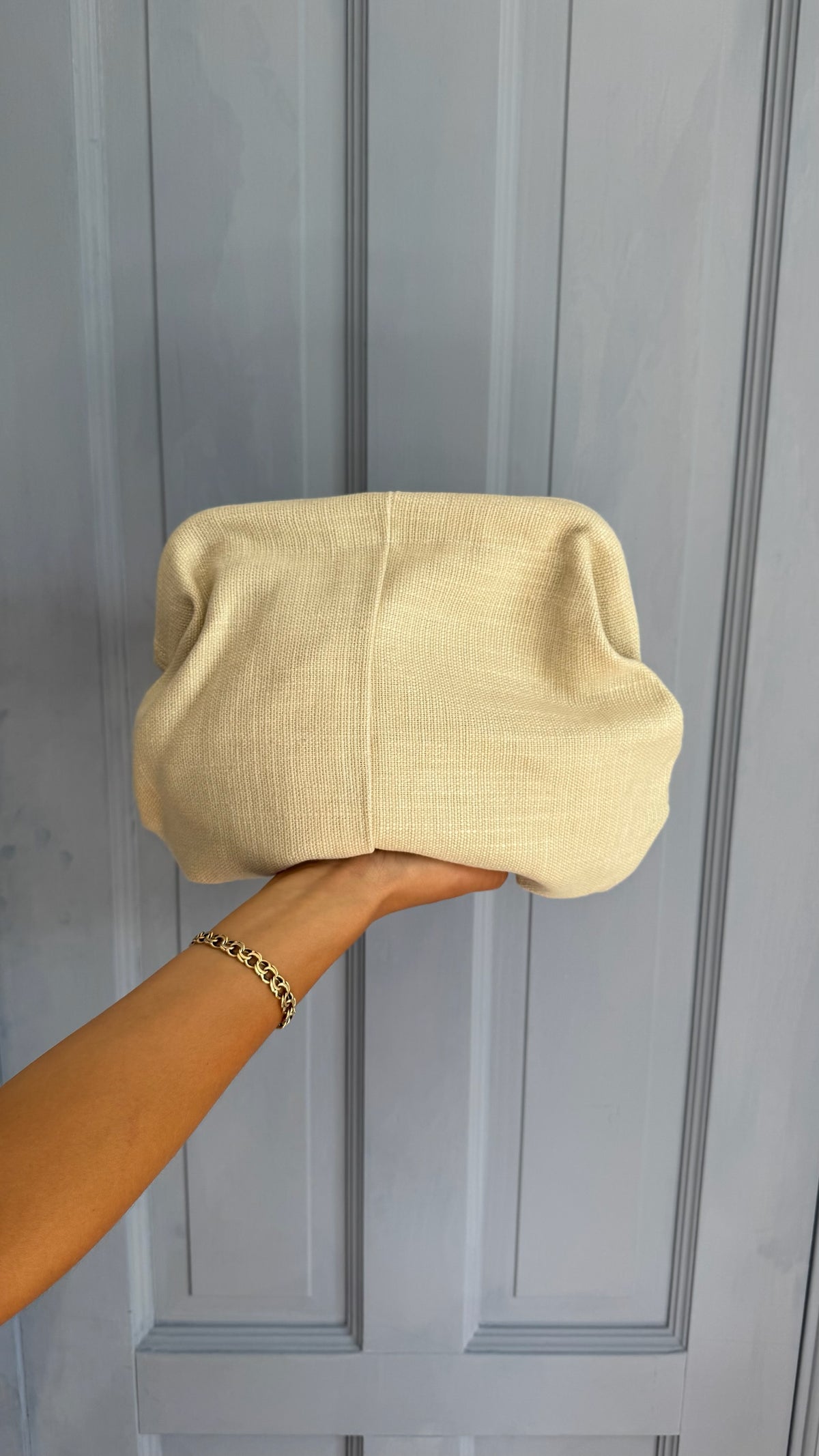 Cream white Granny Clutch made from Deadstock