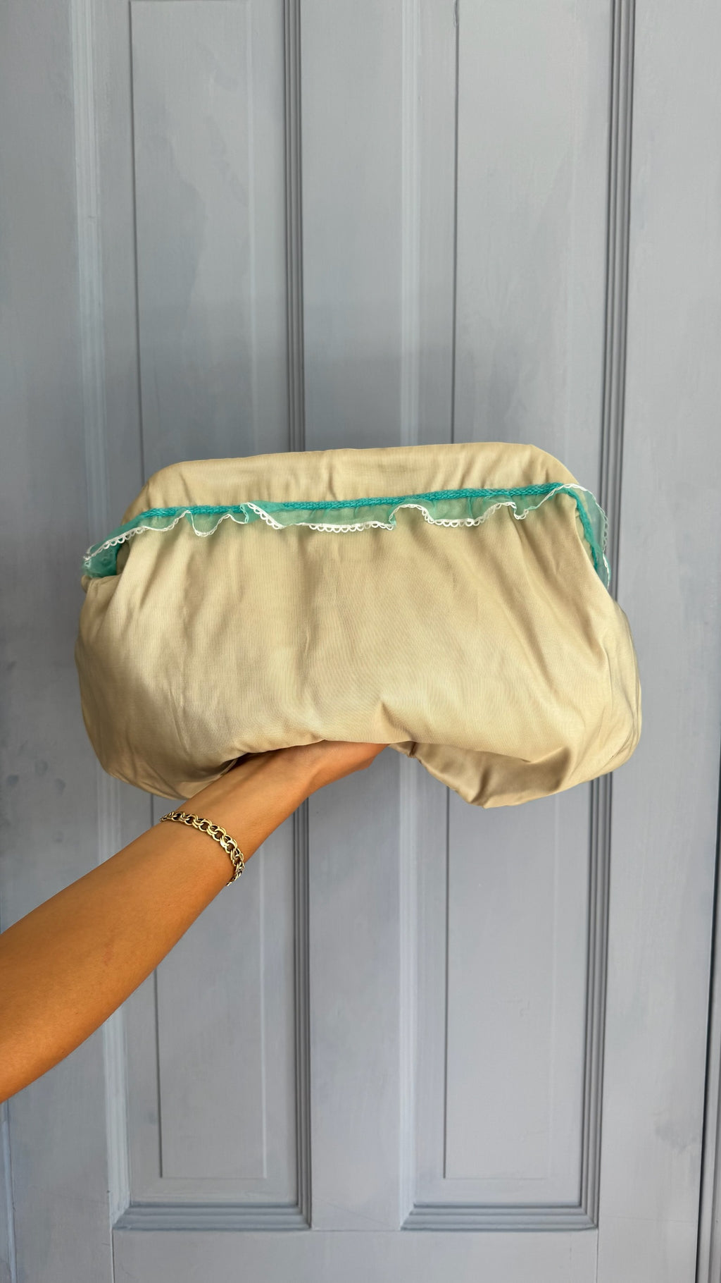 Big Rain Beige Deadstock Granny Clutch